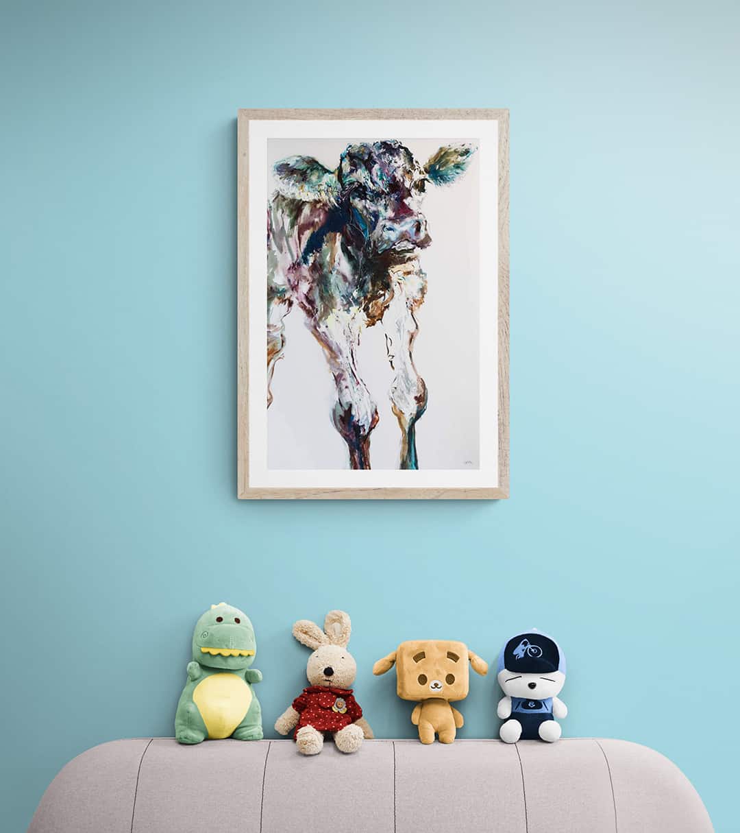 Finding His Feet hanging in child bedroom -- Una O Grady Paintings