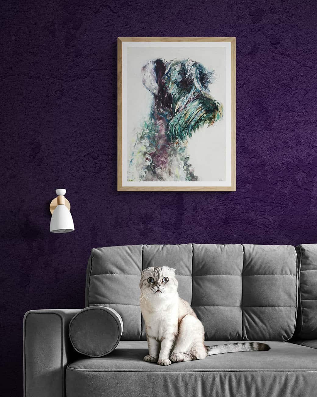 Schnauzer Fine Art Dog Painting -- Una O Grady Paintings