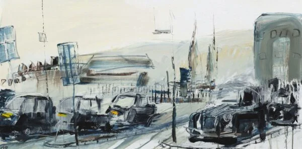 Taxis At Milfield -- Una O Grady Paintings