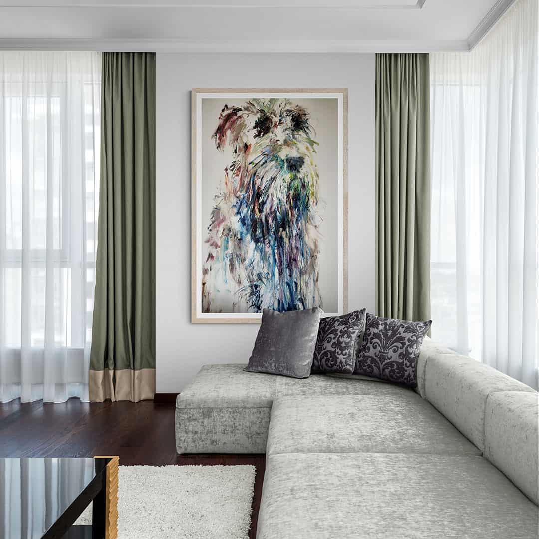 Trust hanging in luxurious apartment -- Una O Grady Paintings