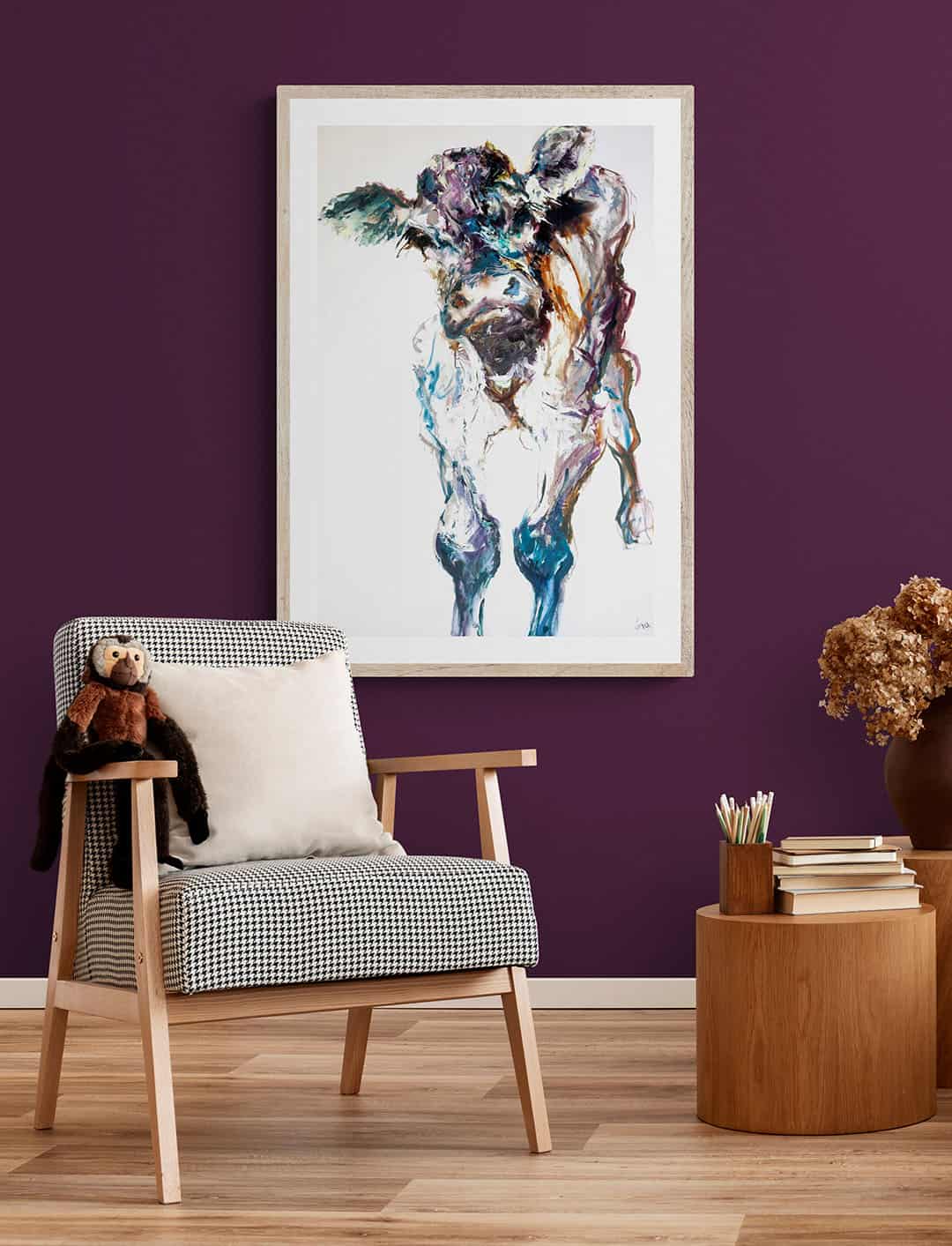 You Lookin At Me hanging in kids comfy bedroom--Una O Grady Paintings